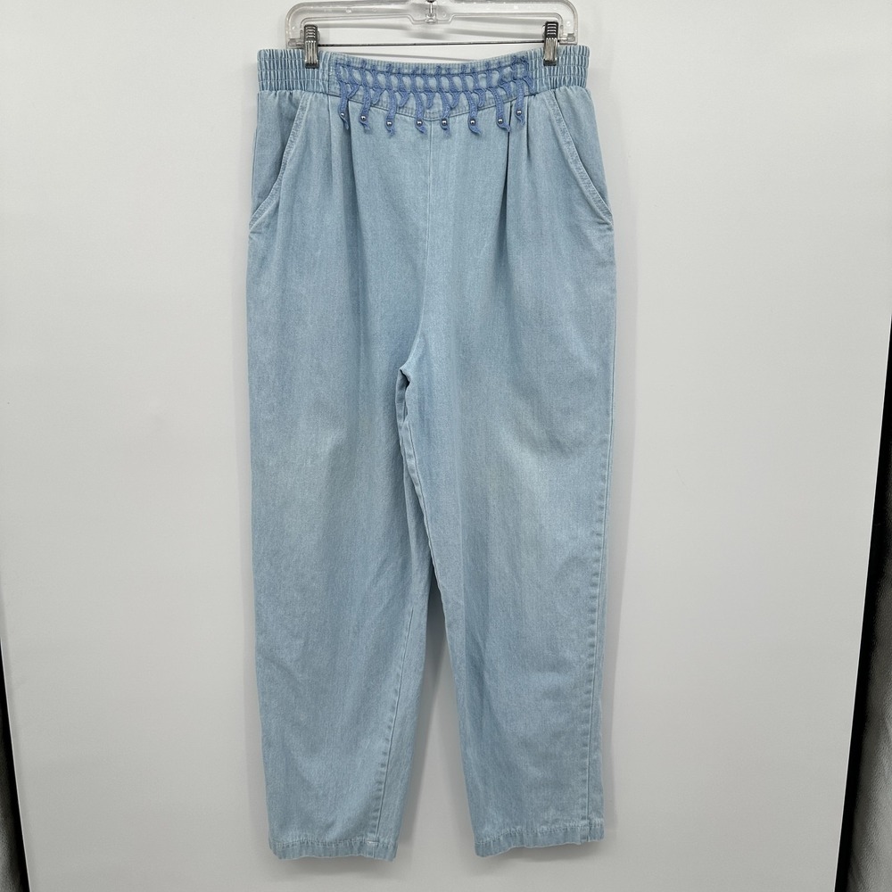 Vintage Denim Moms Jeans High Waisted‎ Size XL Balloon Light Wash Pants USA
